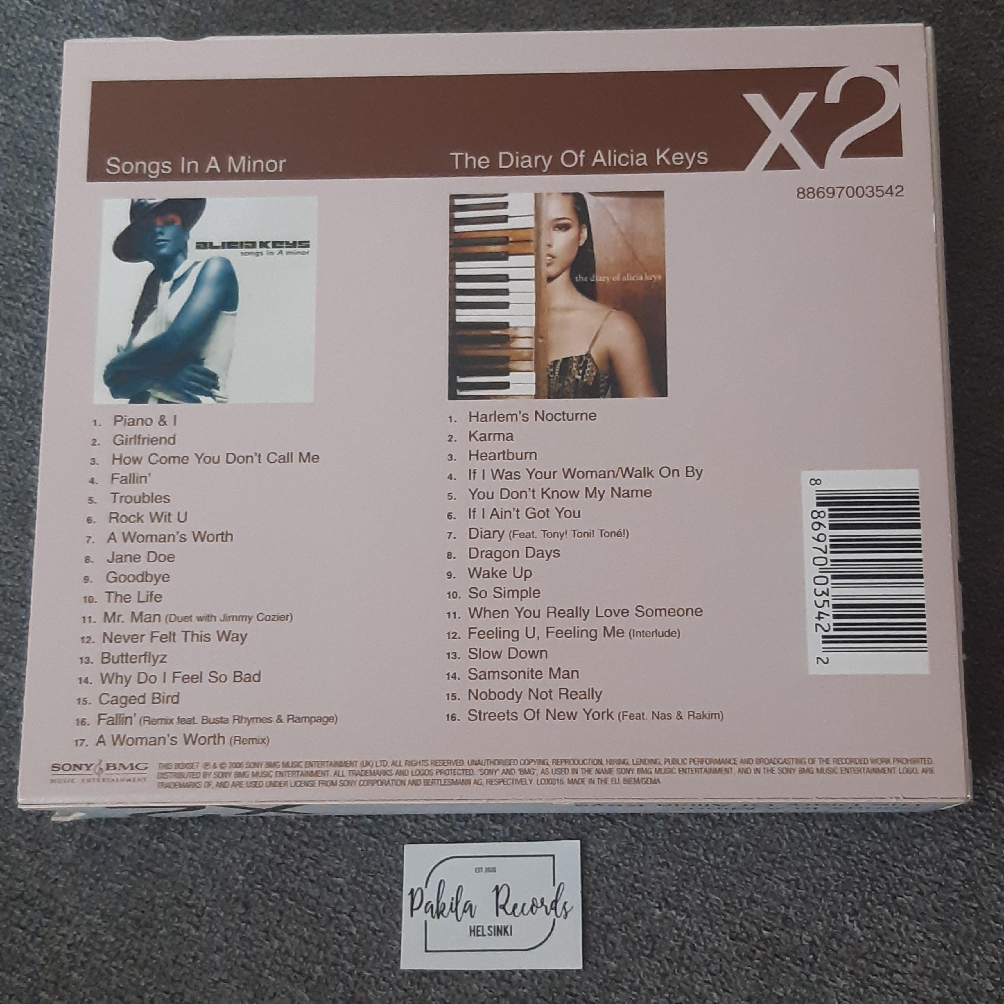 Alicia Keyes - Songs In Minor / The Diary Of Alicia Keyes - 2 CD (käytetty)