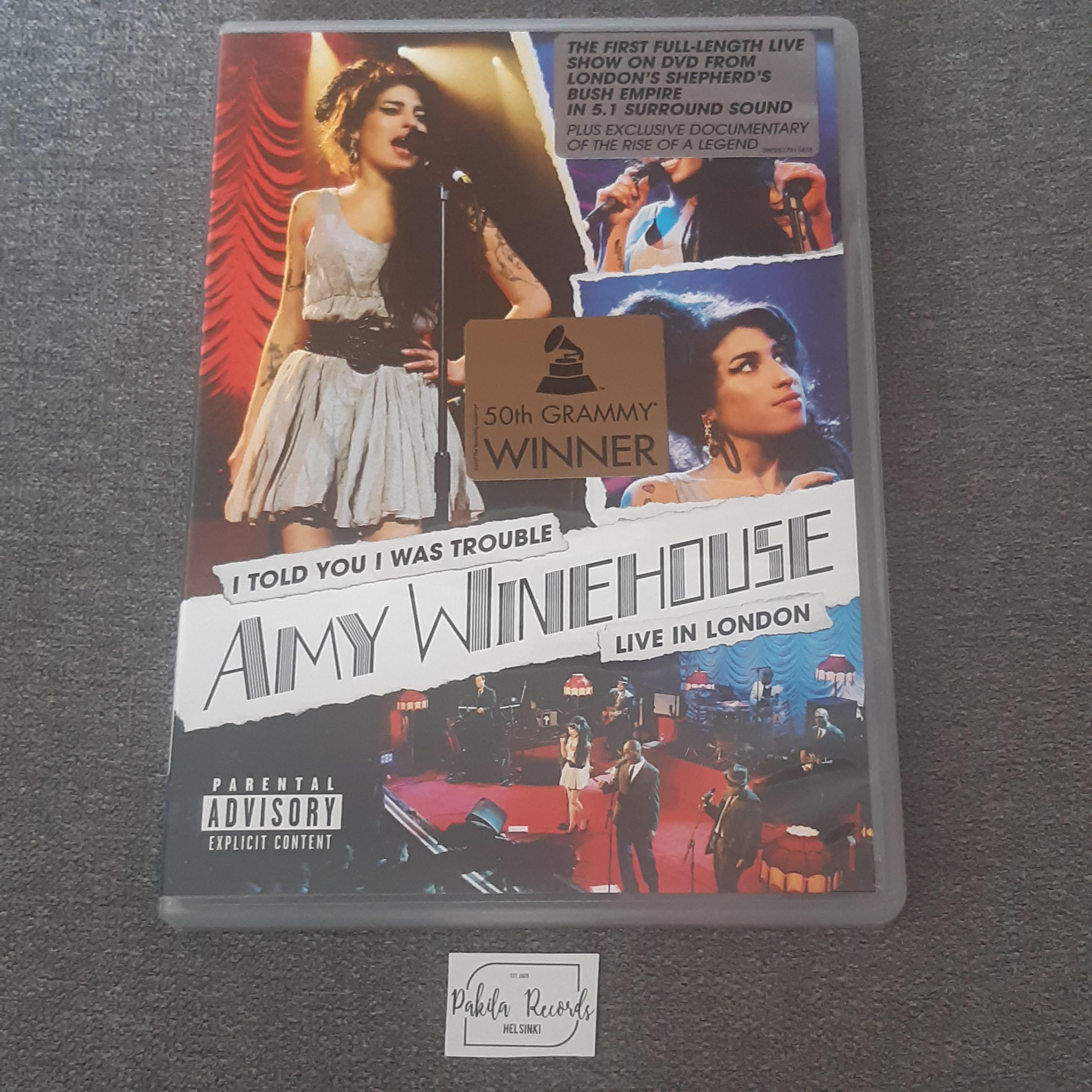 Amy Winehouse - I Told You I Was Trouble, Live In London - DVD (käytetty)