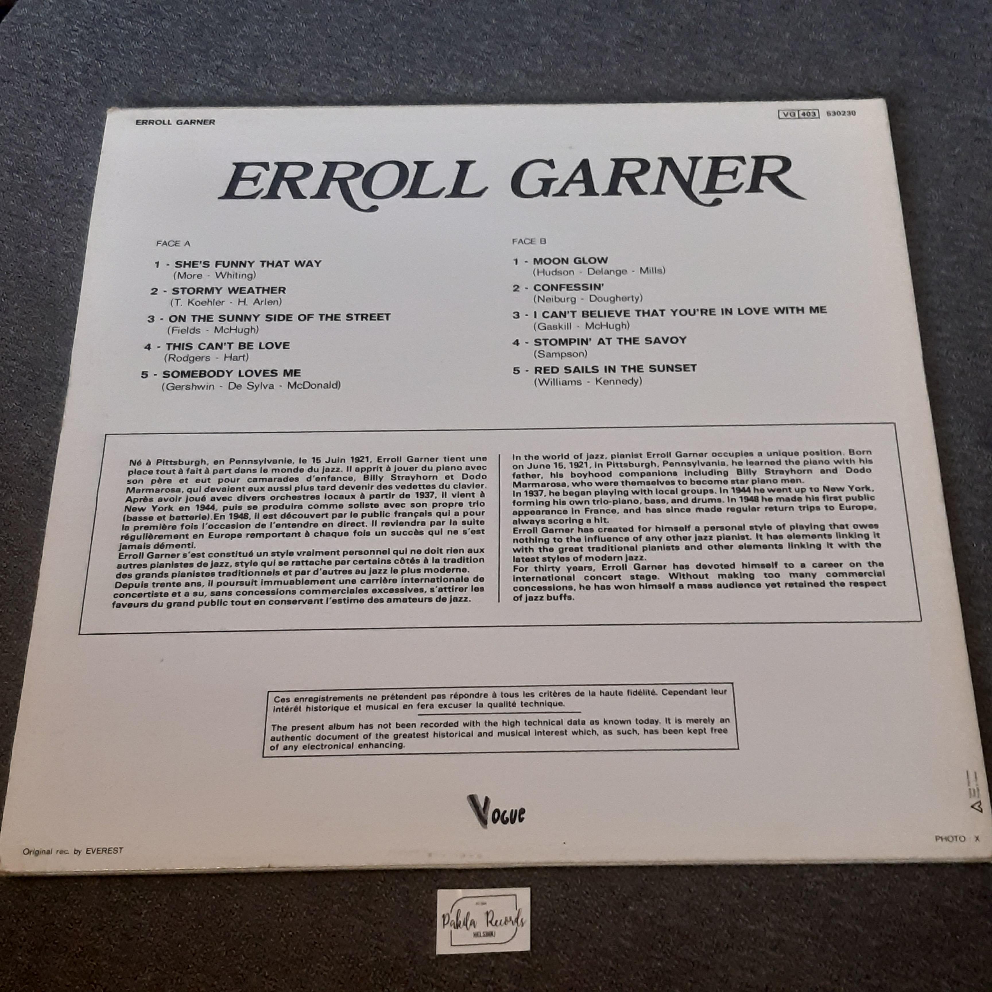 Erroll Garner - Erroll Garner - LP (käytetty)
