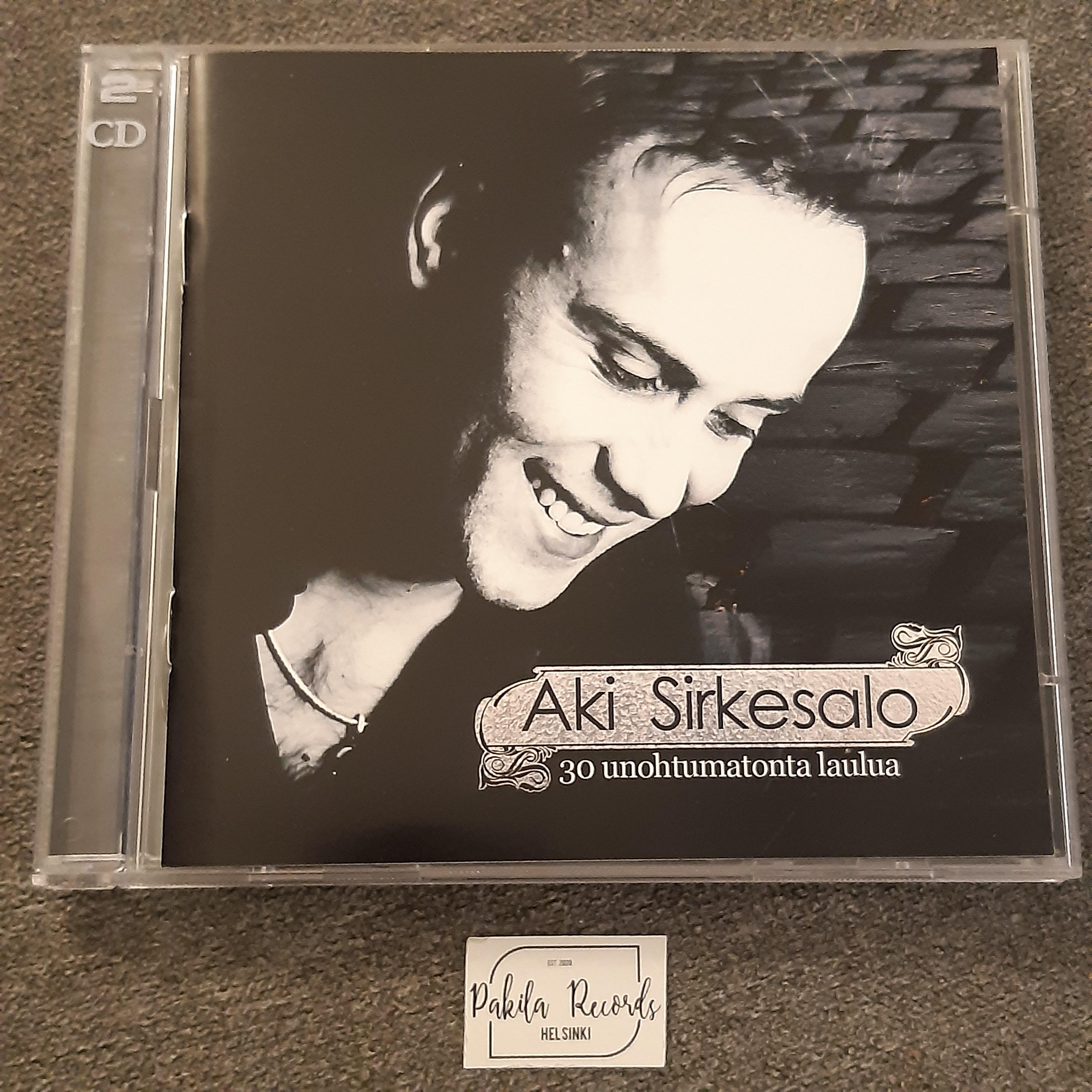 Aki Sirkesalo - 30 unohtumatonta laulua - 2 CD (käytetty)