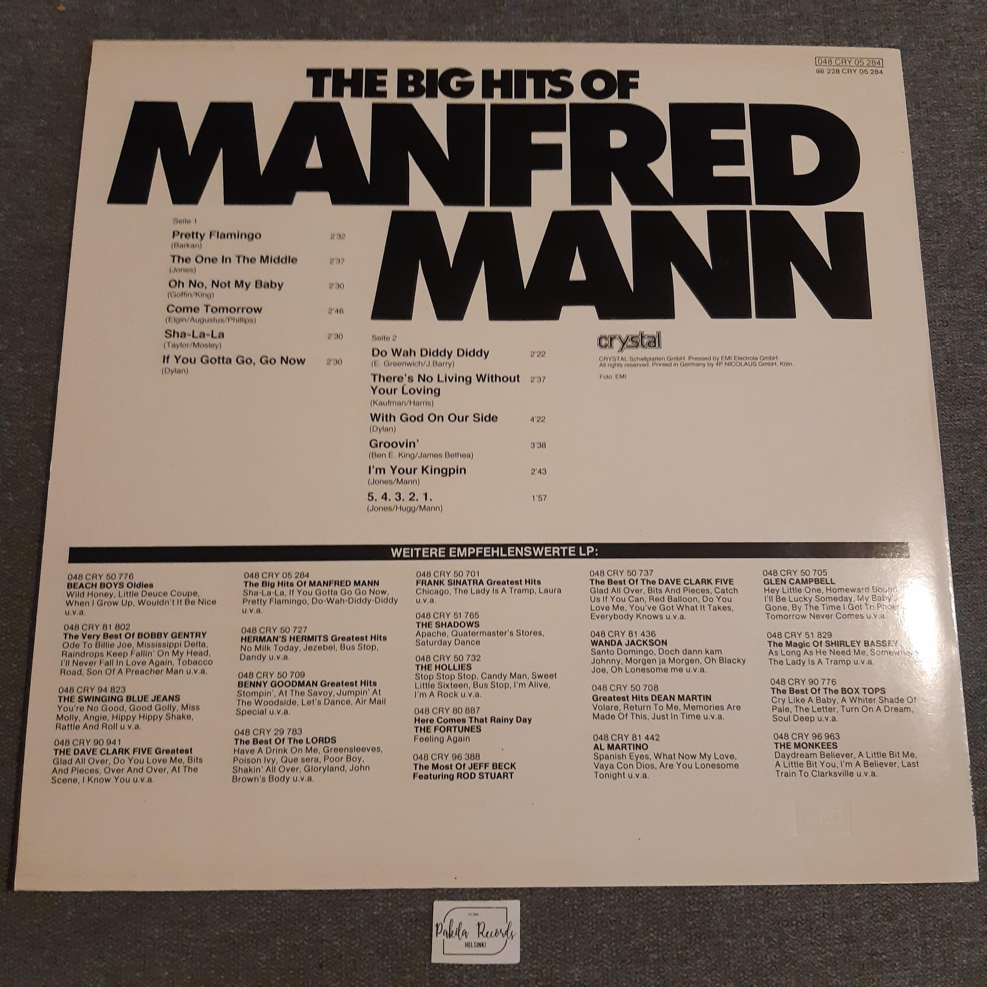 Manfred Mann - The Big Hits Of Manfred Mann - LP (käytetty)