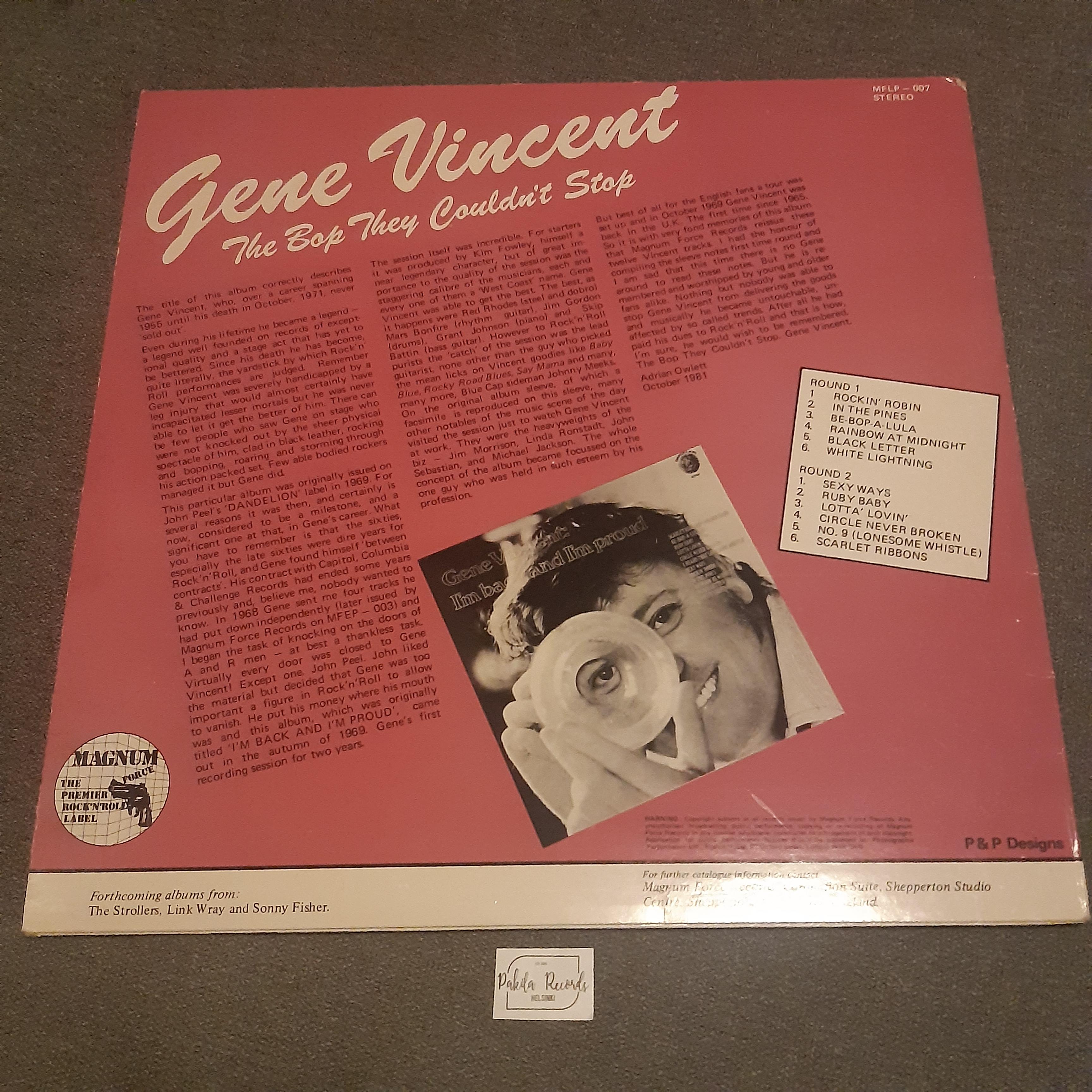 Gene Vincent - The Bop They Couldn't Stop - LP (käytetty)