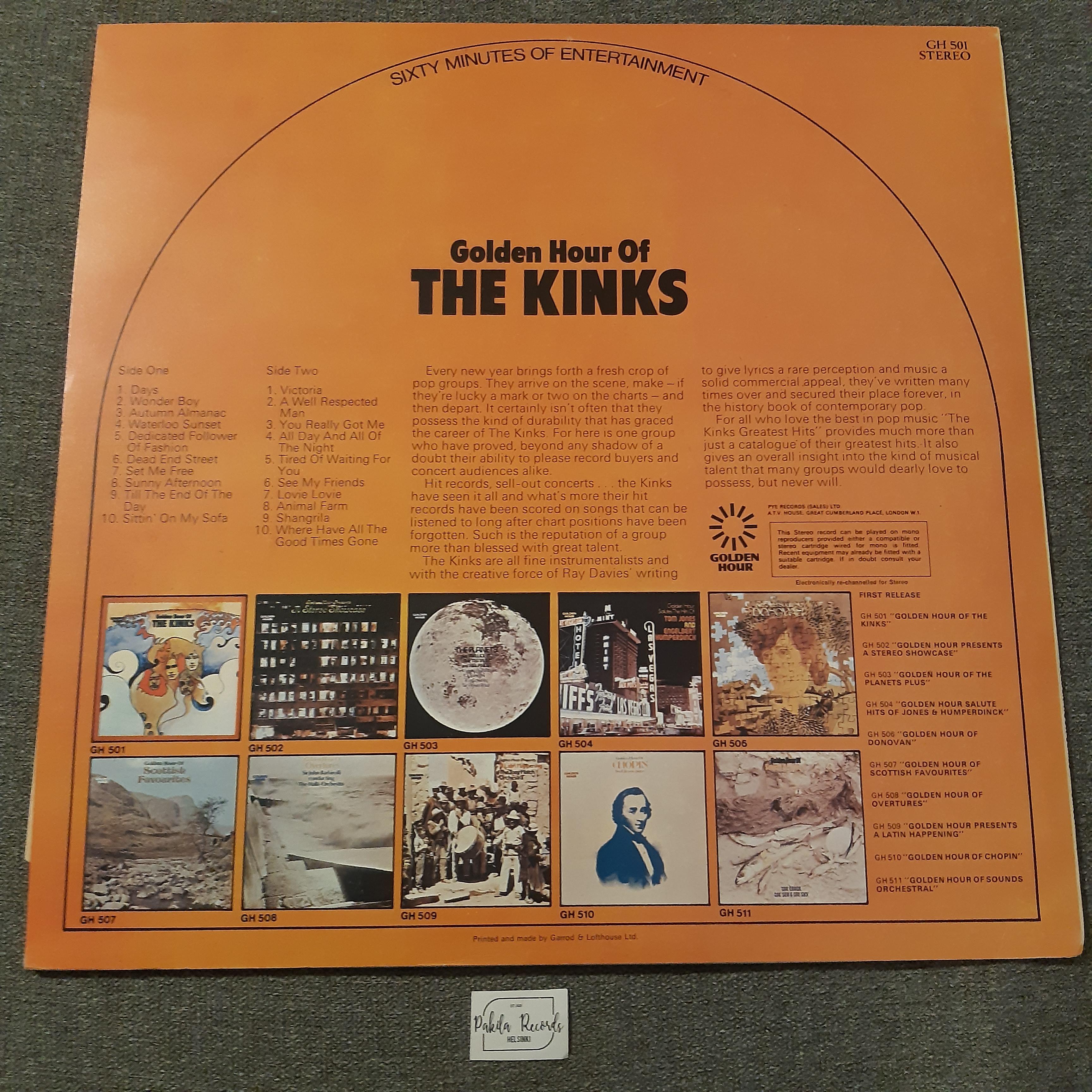 The Kinks - Golden Hour Of The Kinks - LP (käytetty)