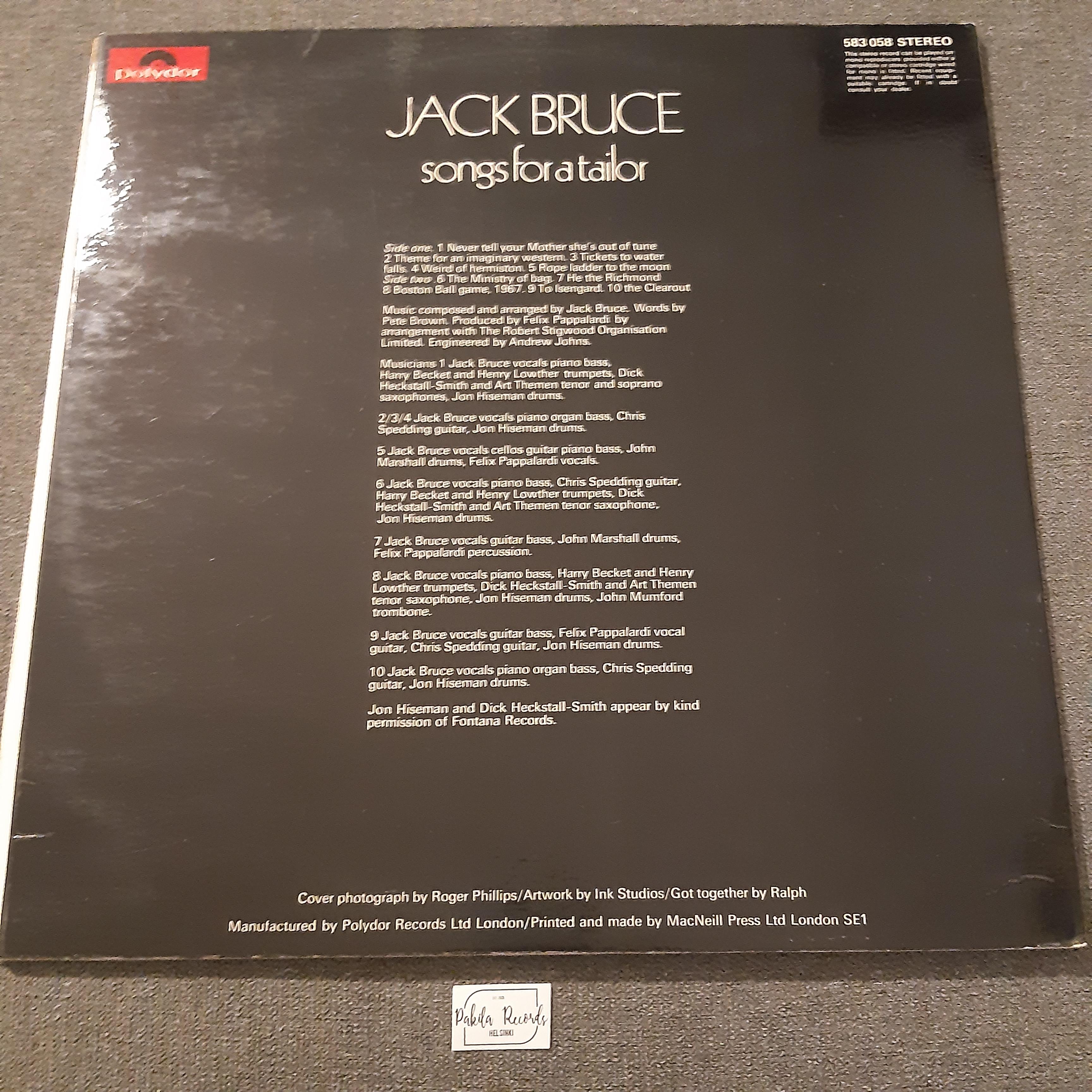 Jack Bruce - Songs For A Tailor - LP (käytetty)