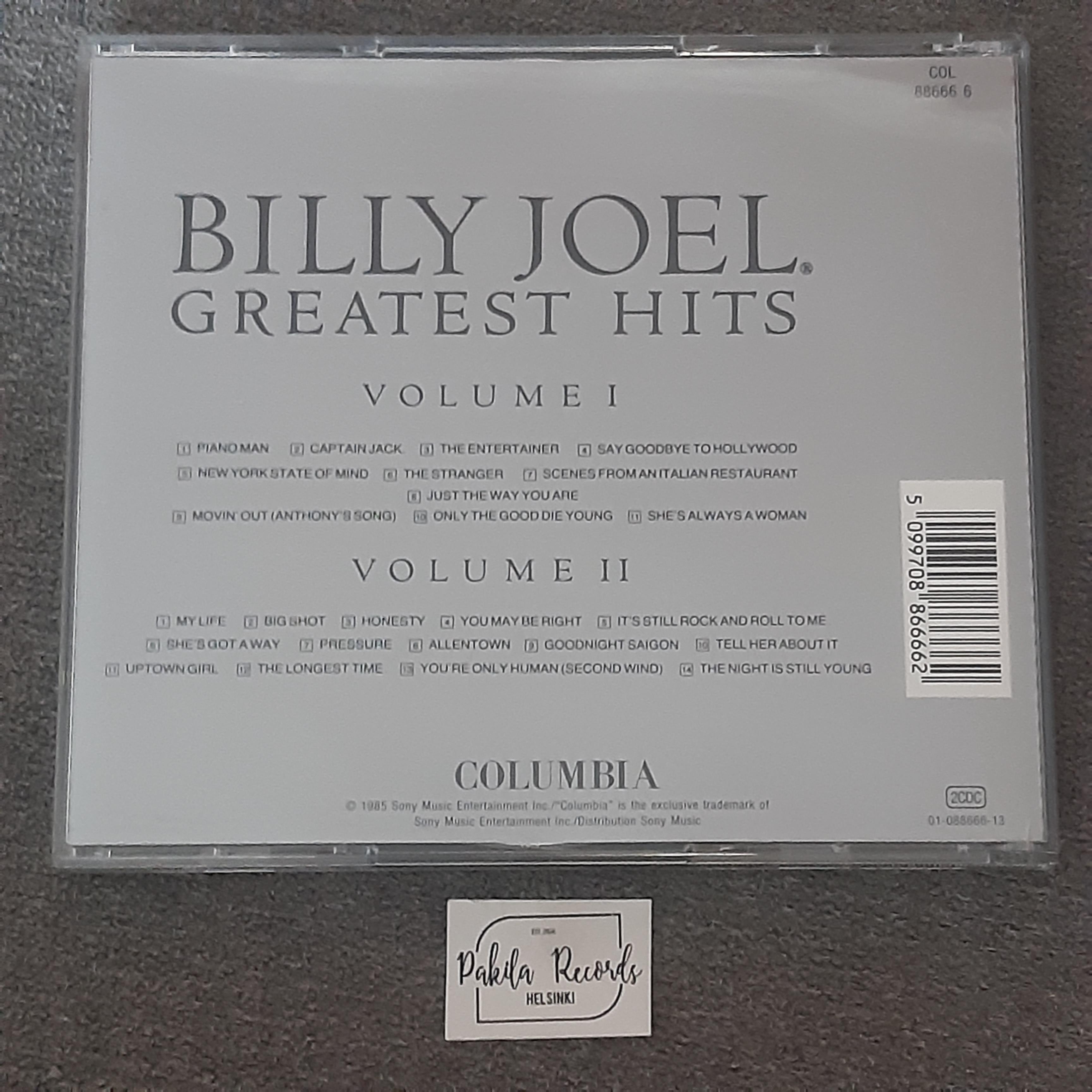 Billy Joel - Greatest Hits, Volume I & Volume II - 2 CD (käytetty)