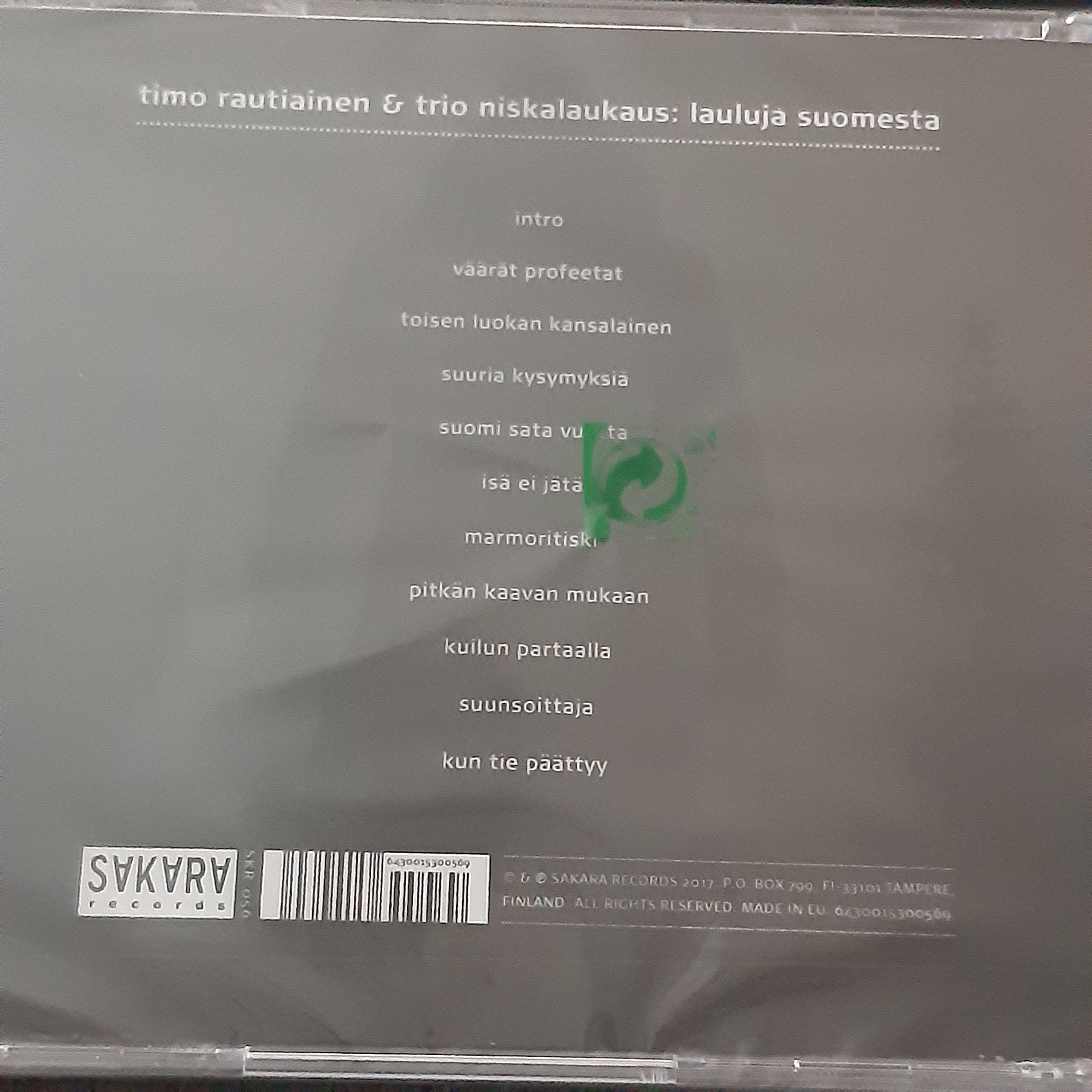 Timo Rautiainen & Trio Niskalaukaus - Lauluja suomesta - CD (uusi)