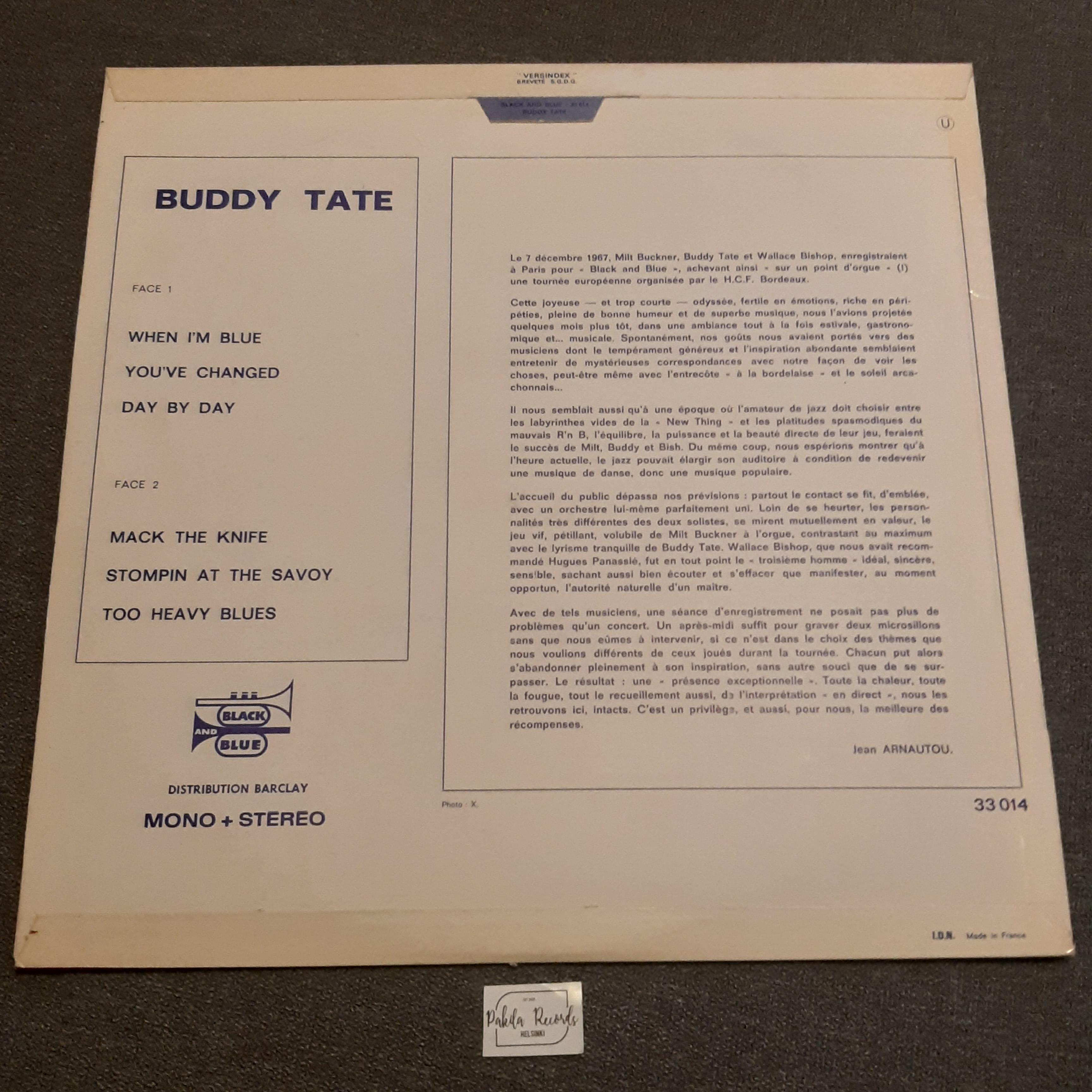 Buddy Tate Featuring Milt Buckner - s/t - LP (käytetty)