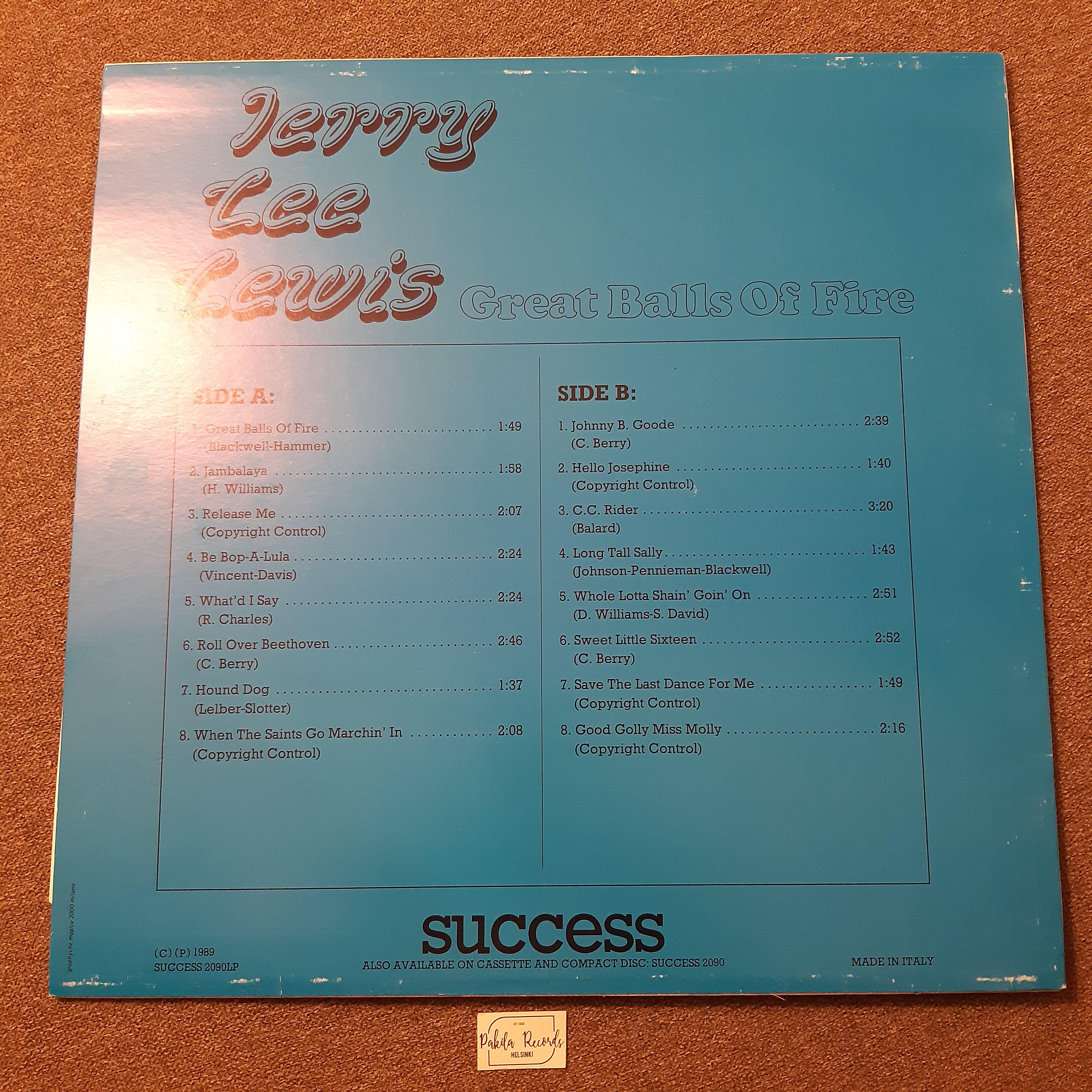 Jerry Lee Lewis - Great Balls Of Fire - LP (käytetty)