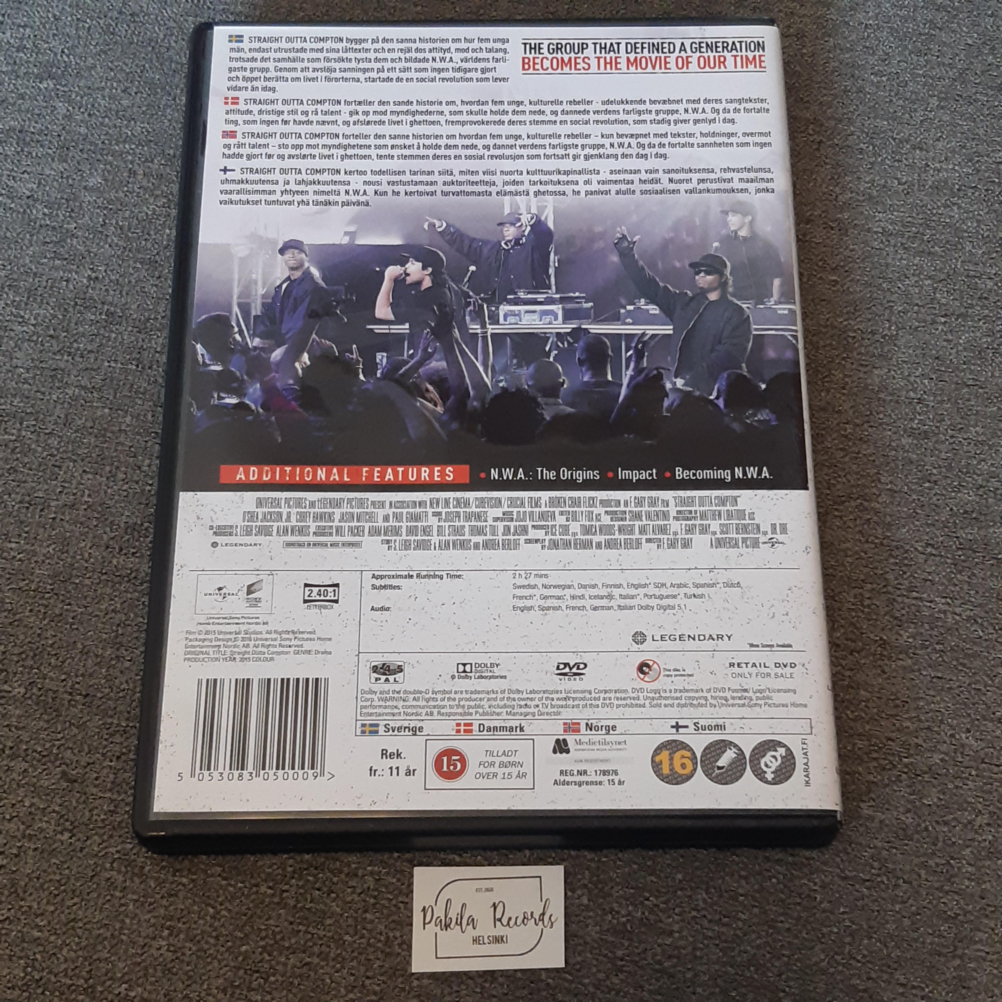 Straight Outta Compton - DVD (käytetty)
