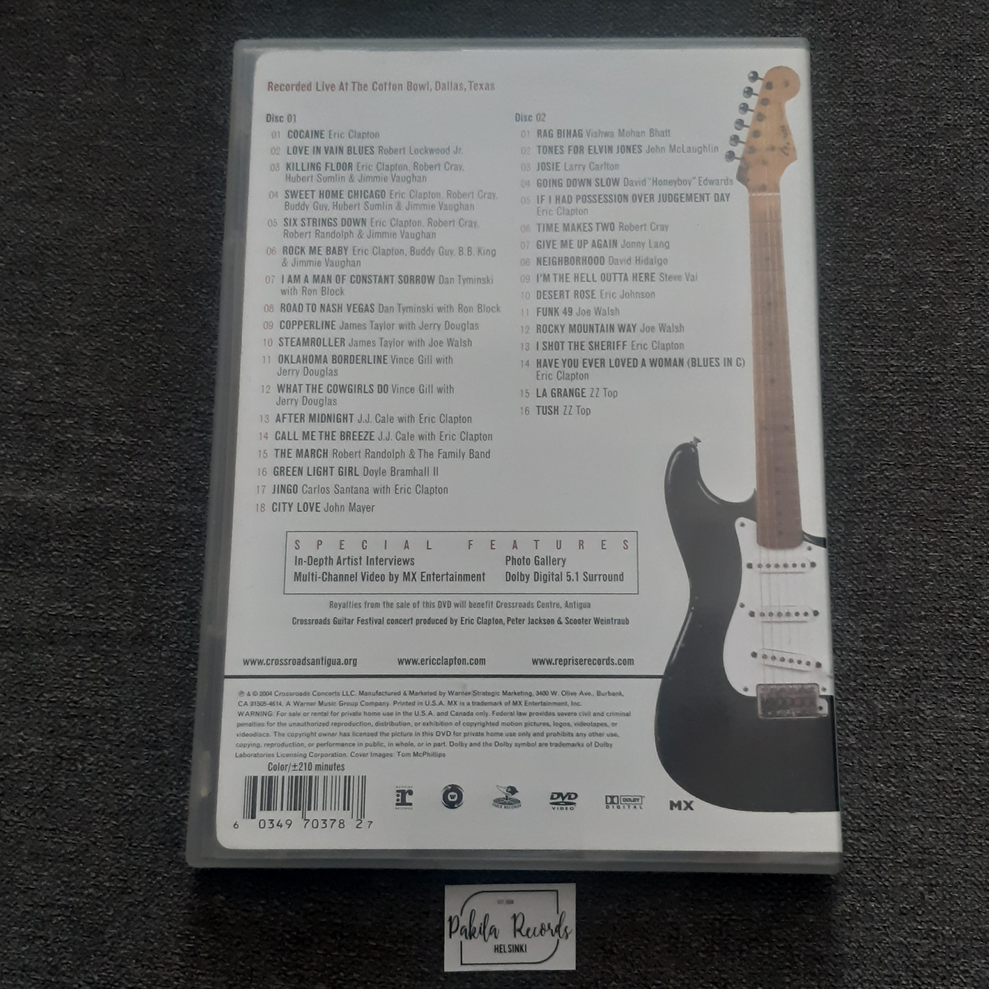 Eric Clapton - Crossroads Guitar Festival - 2 DVD (käytetty)